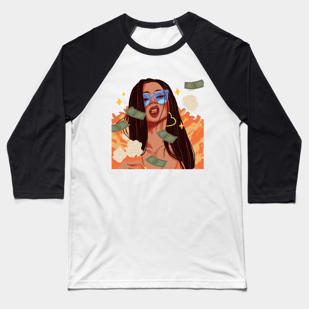 cardi b awesome Baseball T-Shirt by weenoliumco